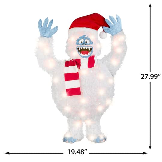 28" Rudolph Bumble 3D Holiday Lighted Tinsel Sculpture